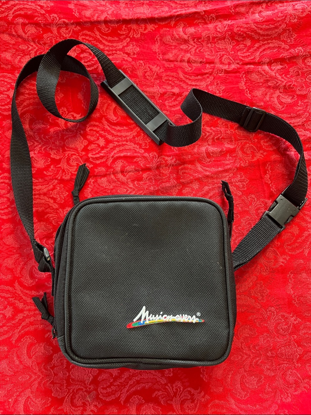 Music Movers Black Crossbody Bag Adjustable Strap Travel Utility Bag